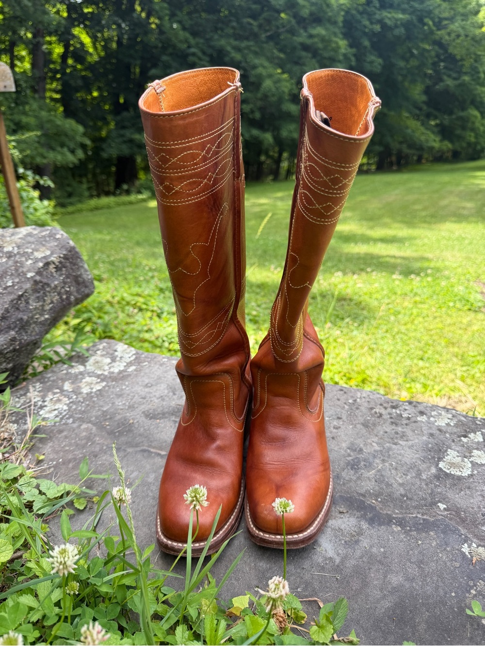 VINTAGE Frye stitched campus boots - Picture 3 of 6